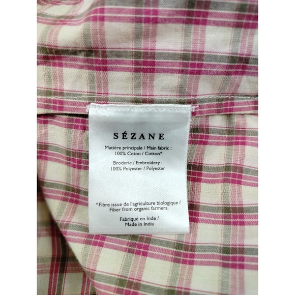 Sezane Top Women's 44 Loungewear Multicolored Organic Cotton Loungewear Cozy - Picture 12 of 13
